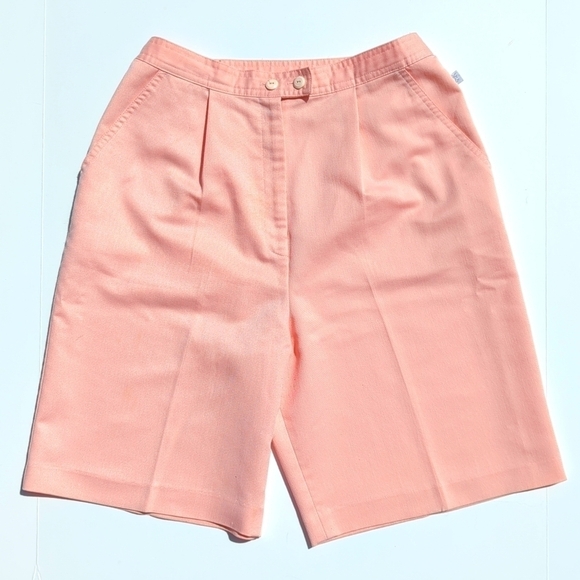 Lily's of Beverly Hills 90's Vintage Pleated High Waist Wide Leg Shorts Pink 12 - Picture 1 of 13
